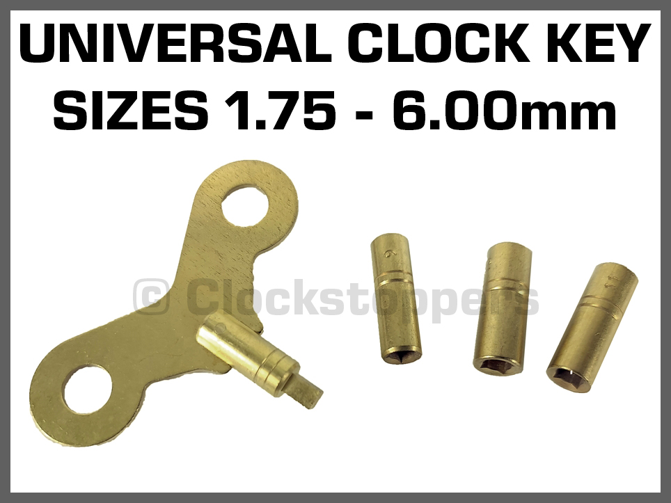 Universal Clock Winding Key Set of 18 Sizes 1.75 6.00mm Brass Winder